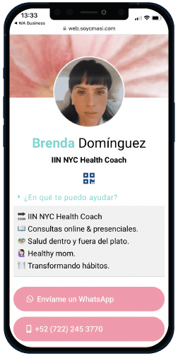 Tarjeta de presentación digital de Brenda Domíguez