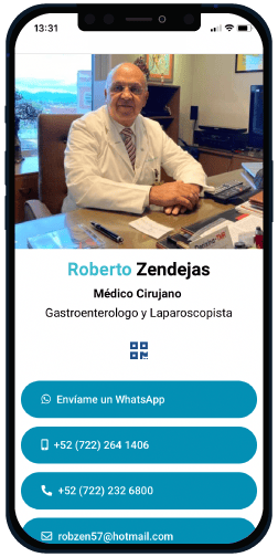 Tarjeta de presentación digital de Roberto Zendejas